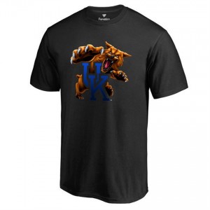 Kentucky Wildcats Black Midnight Mascot College Short Sleeve T-Shirt