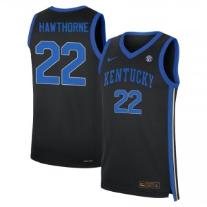 #22 Black Men Braydon Hawthorne Limited College Basketball Kentucky Wildcats Jersey