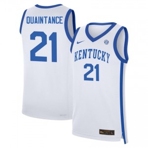 #21 White Men Jayden Quaintance 2025-26 College Basketball Kentucky Wildcats Jerseys