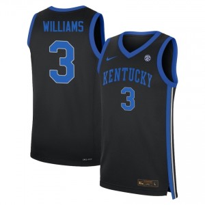 #3 Black Men Kam Williams 2025 College Basketball Kentucky Wildcats Jerseys