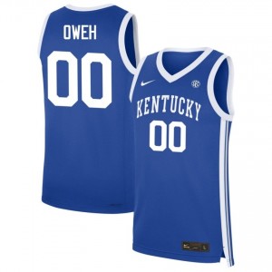 #00 Royal Men Otega Oweh Game College Basketball Kentucky Wildcats Jersey