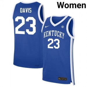 #23 Royal Women Anthony Davis Game College Basketball Kentucky Wildcats Jerseys