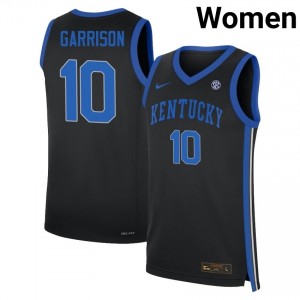 #10 Black Women Brandon Garrison Alumni College Basketball Kentucky Wildcats Jersey