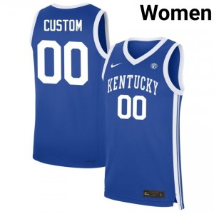 #00 Royal Women Custom Limited College Basketball Kentucky Wildcats Jersey