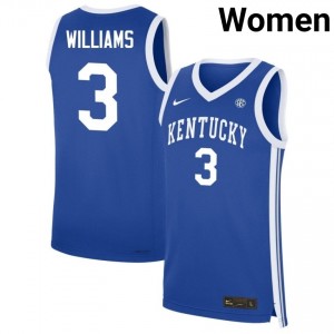 #3 Royal Women Kam Williams 2025-26 College Basketball Kentucky Wildcats Jersey