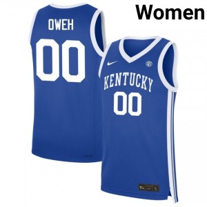 #00 Royal Women Otega Oweh Alumni College Basketball Kentucky Wildcats Jerseys
