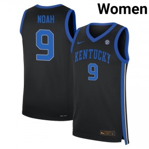 #9 Black Women Trent Noah Player College Basketball Kentucky Wildcats Jerseys