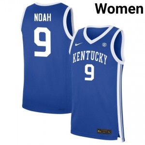 #9 Royal Women Trent Noah Embroidery College Basketball Kentucky Wildcats Jerseys