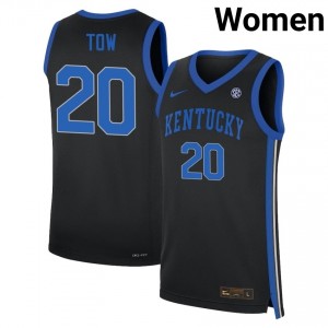 #20 Black Women Zach Tow Alumni College Basketball Kentucky Wildcats Jersey