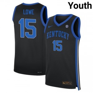 #15 Black Youth Jaland Lowe Embroidery College Basketball Kentucky Wildcats Jerseys