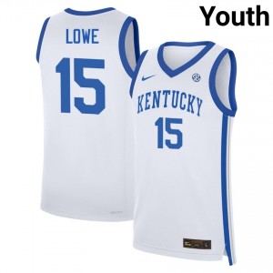 #15 White Youth Jaland Lowe Official College Basketball Kentucky Wildcats Jerseys