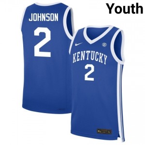 #2 Royal Youth Jasper Johnson Alumni College Basketball Kentucky Wildcats Jersey