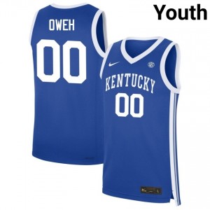 #00 Royal Youth Otega Oweh NCAA College Basketball Kentucky Wildcats Jersey