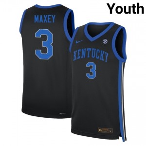 #3 Black Youth Tyrese Maxey Player College Basketball Kentucky Wildcats Jersey