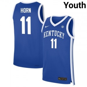 #11 Royal Youth Walker Horn High School College Basketball Kentucky Wildcats Jerseys