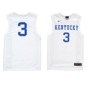 Youth Kentucky Wildcats Jersey White #3 