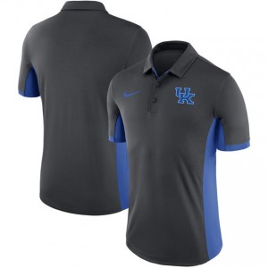 Anthracite Nike Kentucky Wildcats Evergreen Button-Up Dri-Fit Polo