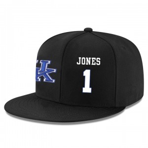 #1 Sacha Killeya-Jones Kentucky Wildcats Adjustable Snapback Hat Black 