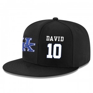 #10 Jonny David Black Kentucky Wildcats Adjustable Snapback Hat