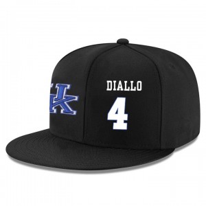 #4 Hamidou Diallo Black Kentucky Wildcats Adjustable Snapback Hat