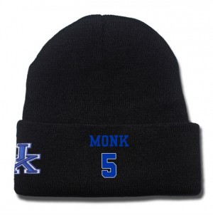 Kentucky Wildcats Malik Monk #5 Top Of The World Player Name And Number Custom Knit Beanie - Black