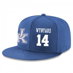 Kentucky Wildcats #14 Tai Wynyard Blue Adjustable Snapback Hat