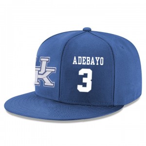 Edrice Adebayo Kentucky Wildcats Adjustable Snapback Hat Blue #3 