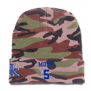 Top Of The World Player Name And Number Custom Camo #5 Malik Monk Kentucky Wildcats Knit Beanie