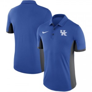 Nike Royal Kentucky Wildcats Evergreen Button-Up Dri-Fit Polo