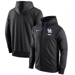 Men's Kentucky Wildcats Performance Full-Zip Hoodie Black Team Logo Purity Color 
