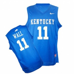 Men's Kentucky Wildcats #11 John Wall Blue High-School Basketball Player Jersey