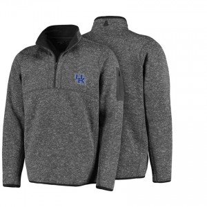 Men's Gray Kentucky Wildcats Half-Zip Pullover Hoodie