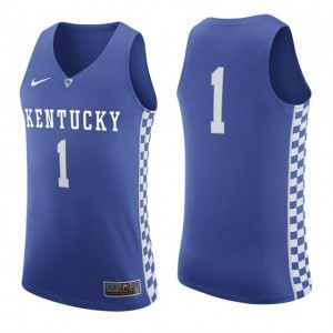 Men's Kentucky Wildcats Jersey Royal #1 Basketball Performance 