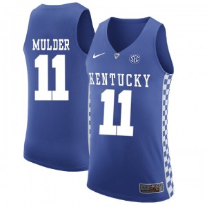 Men's Mychal Mulder Kentucky Wildcats Jersey Royal #11 Basketball 