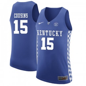 #15 Men's DeMarcus Cousins Kentucky Wildcats Jersey Royal Basketball 