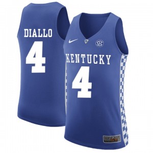 Men's Hamidou Diallo Kentucky Wildcats Jersey Royal #4 Basketball 