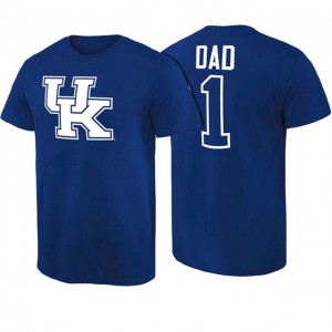Number 1 Dad Men's Royal Kentucky Wildcats Short Sleeve T-Shirt