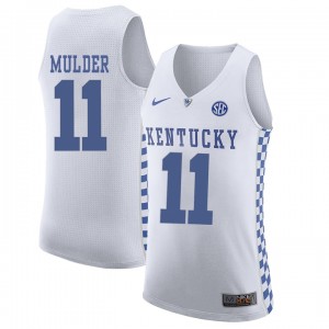 Men's Kentucky Wildcats #11 Mychal Mulder White Basketball Jersey