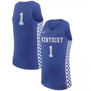 #1 Royal Men's Replica Basketball Kentucky Wildcats Jersey