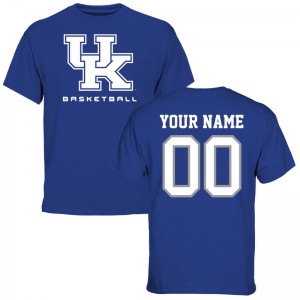 Customized Customized Men's Royal Basketball Kentucky Wildcats T-shirt