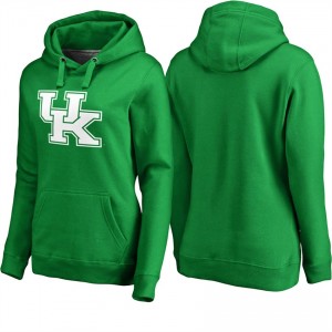 Women's Kentucky Wildcats Kelly Green St. Patrick Day Pullover Hoodie